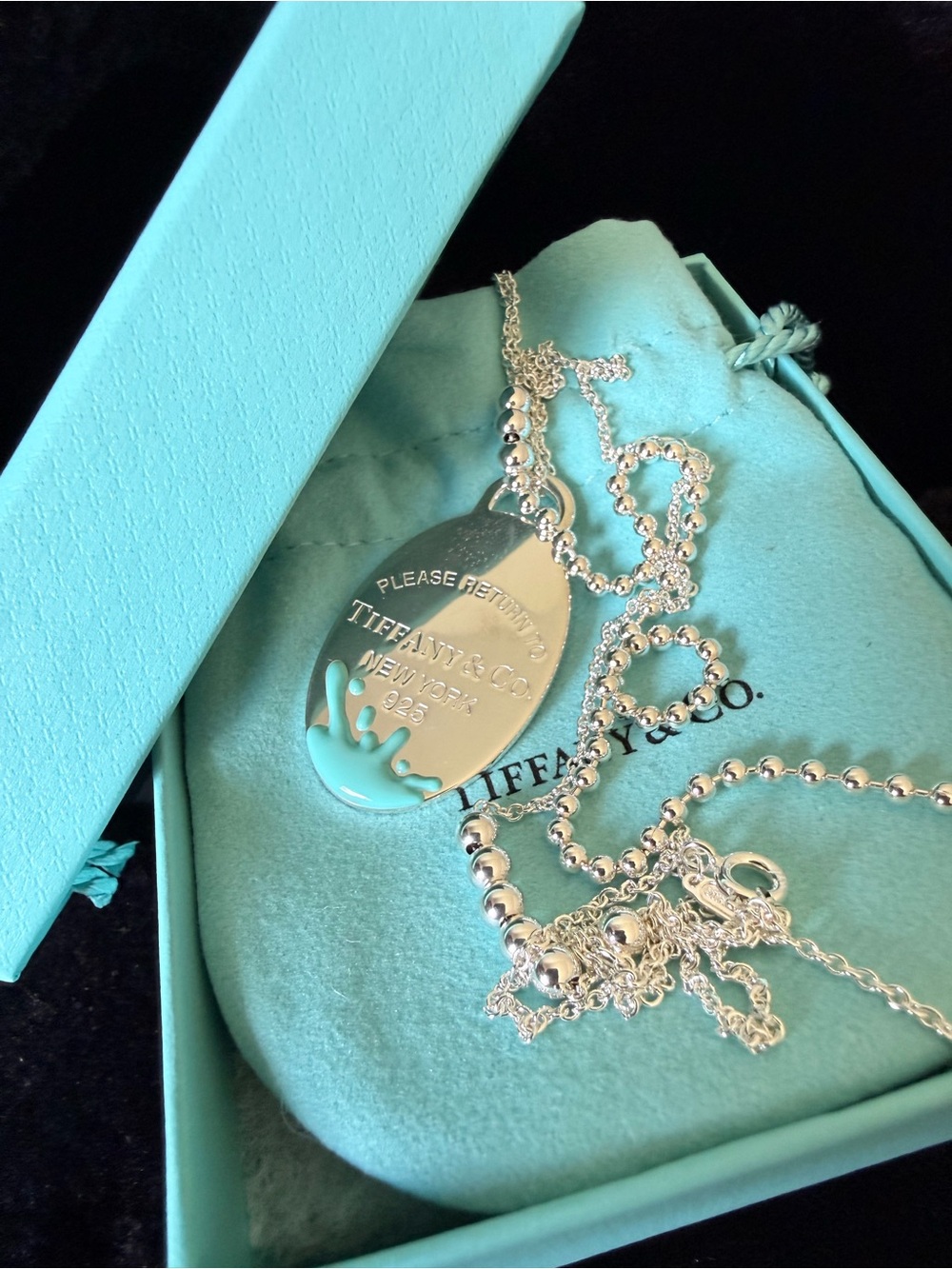 Brand New Tiffany & Co. Return to Tiffany Color Splash 36” Mix Bead Necklace